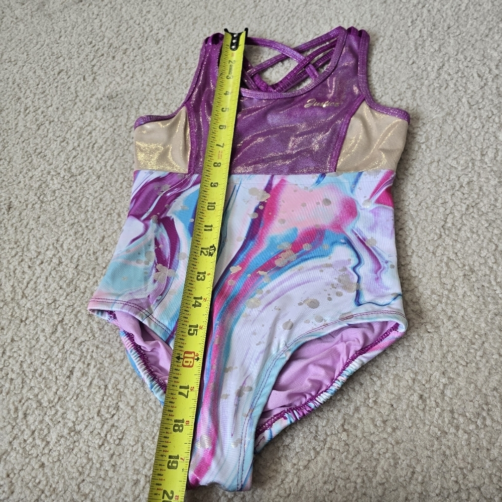 Girls Youth 7 8 Justice Leotard - Picture 6 of 9